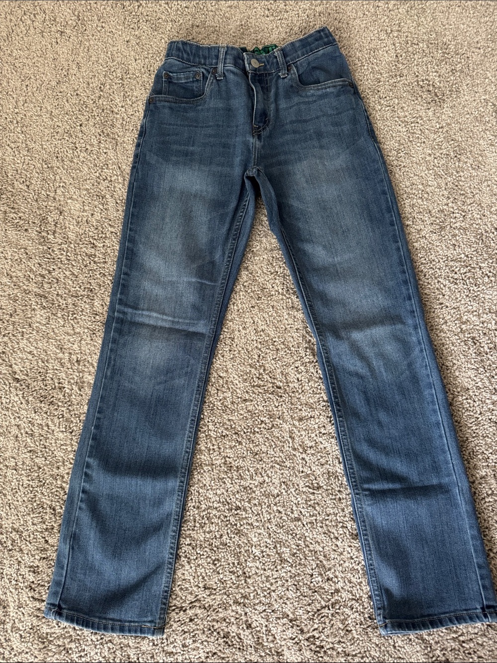 Big Kid Straight Denim Jeans in Medium Blue